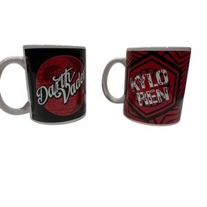 Star Wars Coffee Mugs Set Darth Vader‎ & Kylo Ren Galactic Empire Villain Sith